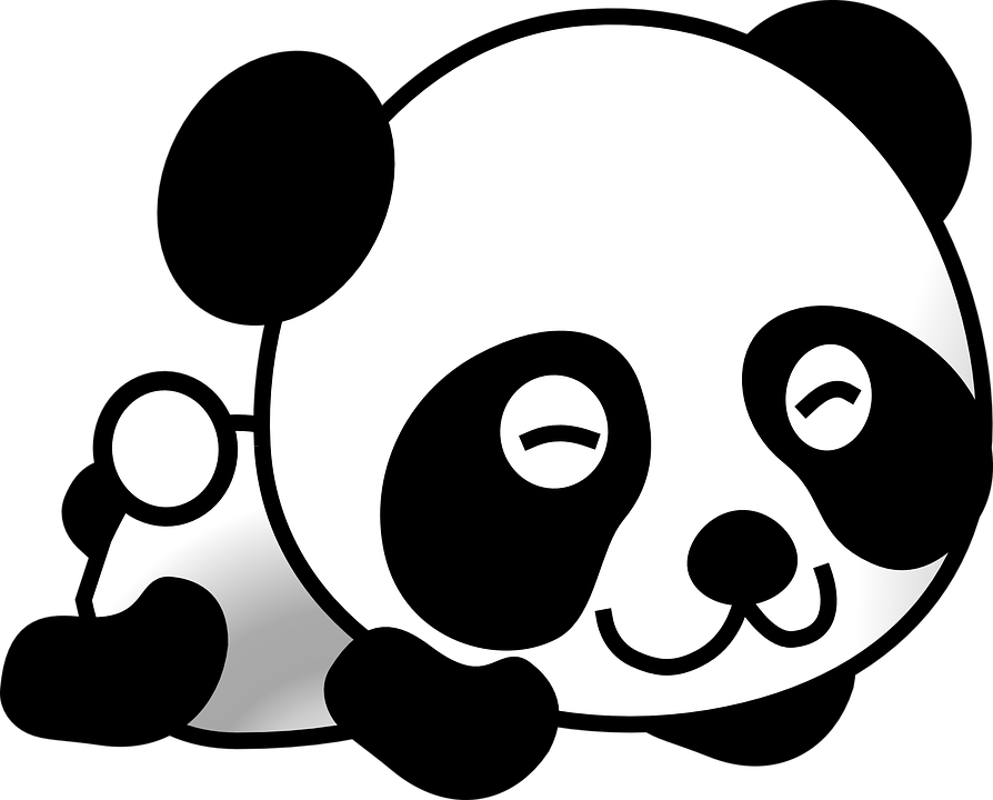 Giant Pandas Png Pic (black, silver, lavender, white)