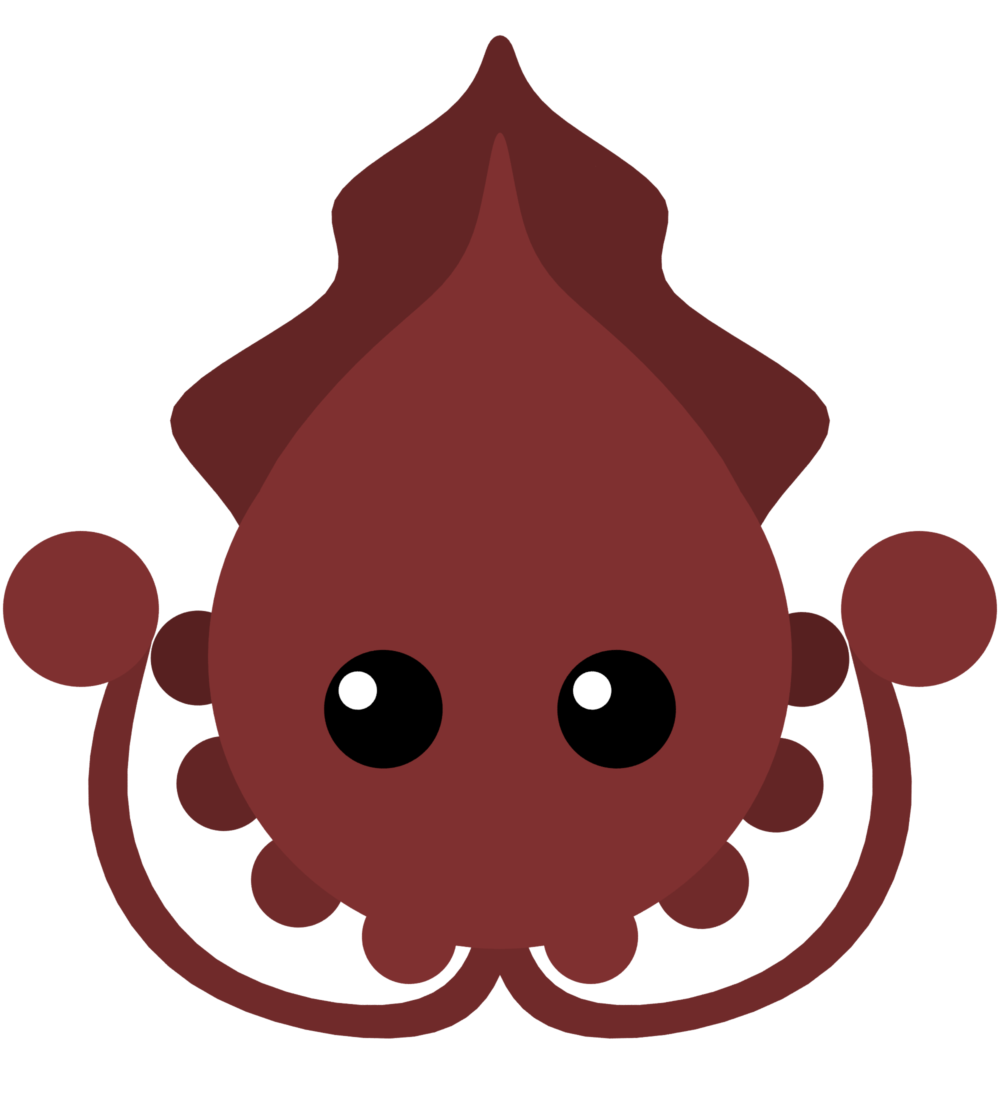 Giant Squid Png Image (black, maroon)