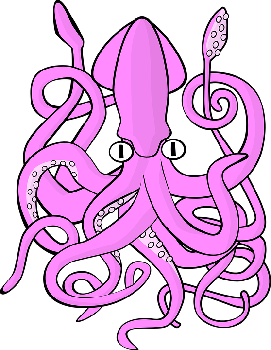 Giant Squid Png Picture (black, violet)