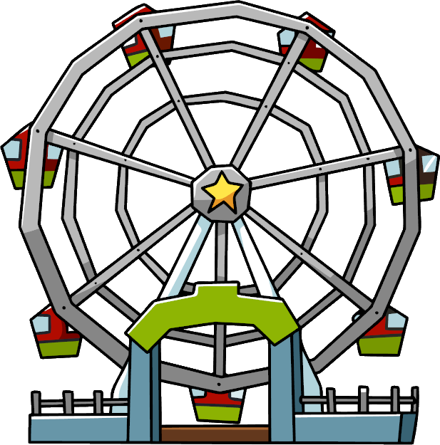 Giant Wheel Png Clipart (gray, olive, white)