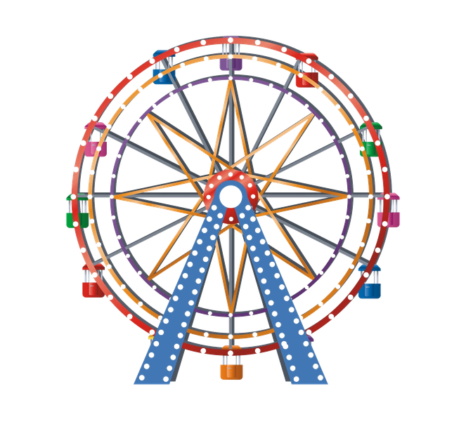 Giant Wheel Png Hd (black, gray)