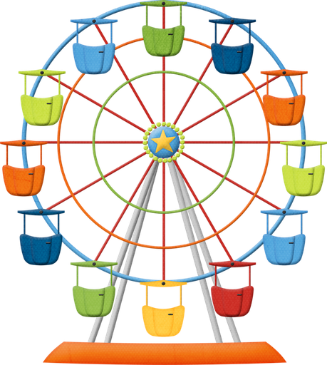 Giant Wheel Png Image (black, chocolate)