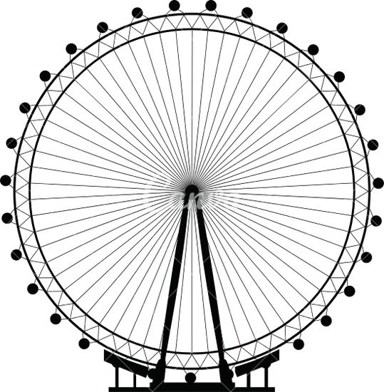 Giant Wheel Png Transparent (black)