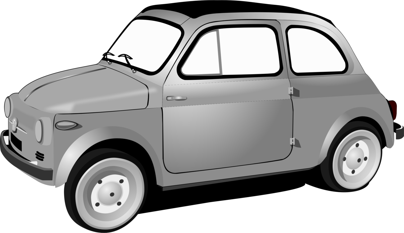 Fiat 500 Png Image (black, gray, silver, white)