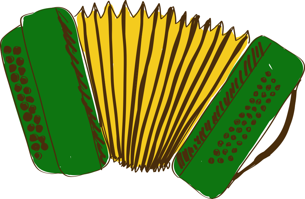 Diatonic Accordion Png Transparent Picture (black, green, gold)