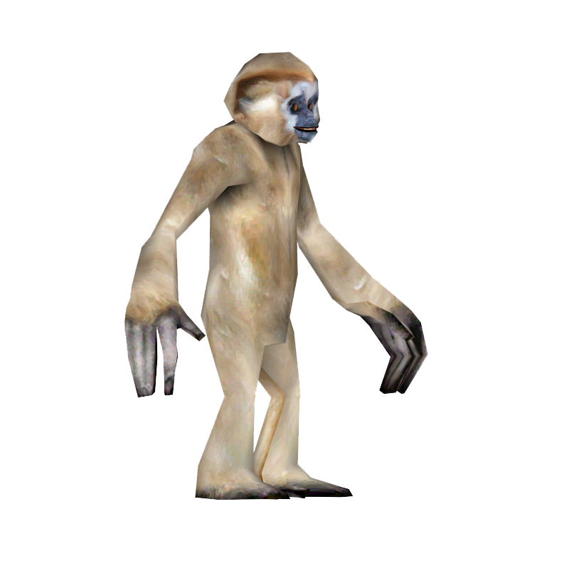 Gibbon Png Isolated Pic (gray, white)