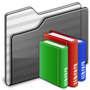 Library Folder Black Free Png Icon Download (gray, black)