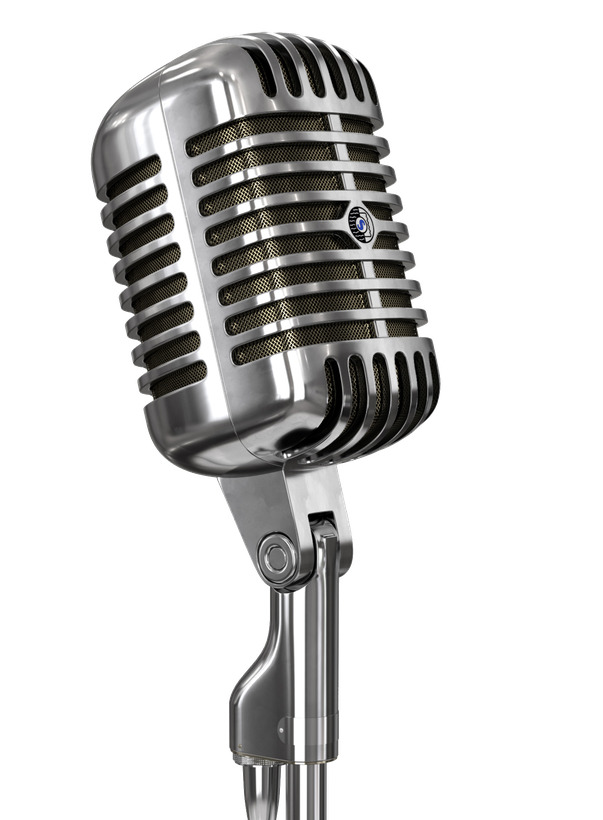 Mic Png Clipart (white, gray, lavender, black)