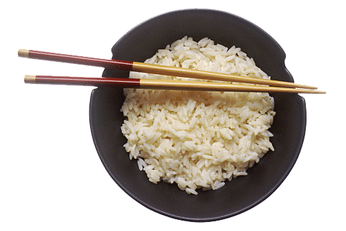 Rice Transparent Background (black, white)