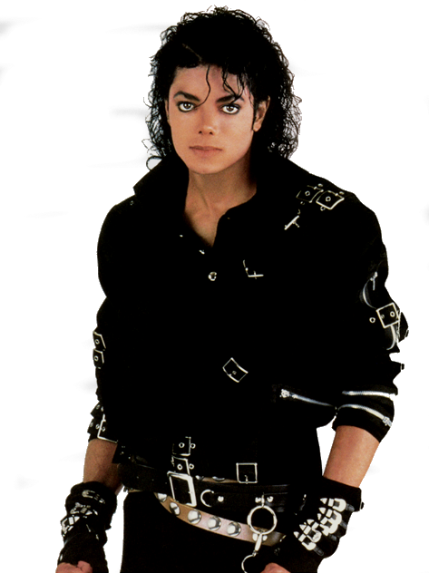 Michael Jackson Transparent Background (black)