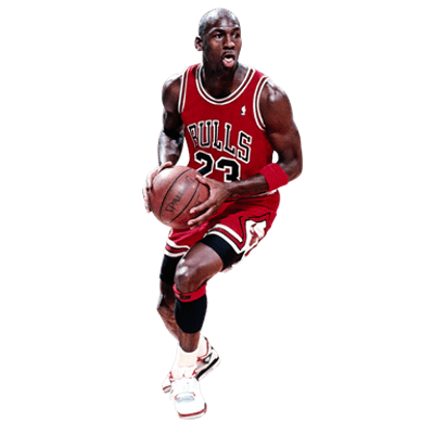 Michael Jordan Transparent Background (white, gray)