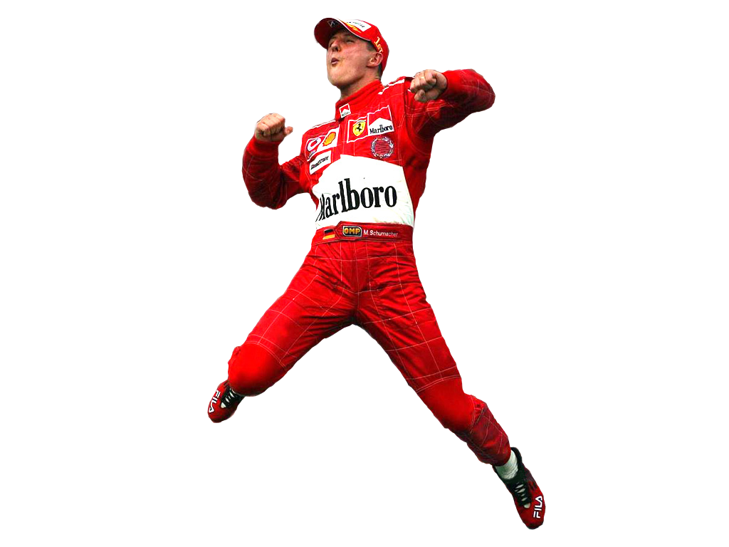 Michael Schumacher Png File (white, black)