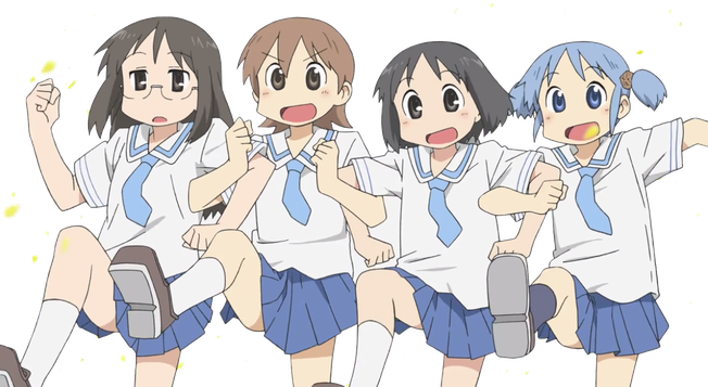 Nichijou Png File (white, lavender, black, beige)