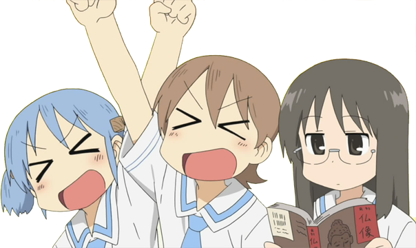 Nichijou Png Photo (beige, gray, lavender, salmon, white)