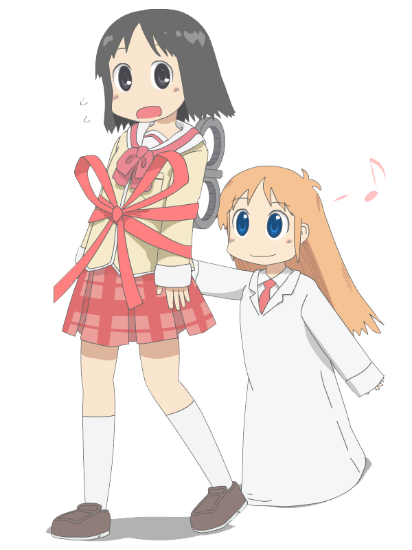 Nichijou Transparent Png (white, gray, pink, beige)