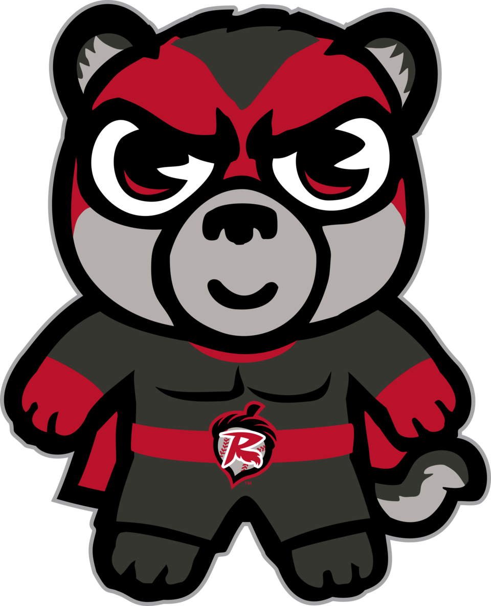 Richmond Flying Squirrels Png (silver, white, black, maroon)