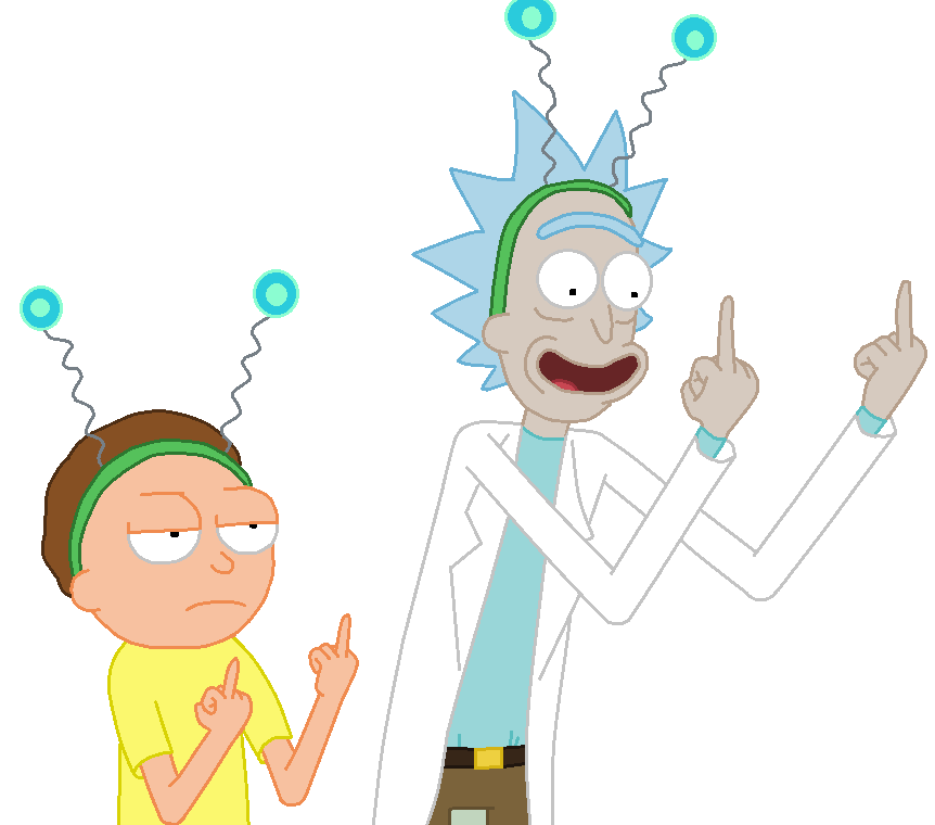 Rick And Morty Png Hd (silver, pink, black, white)