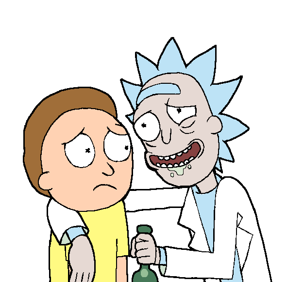 Rick And Morty Png Image (lavender, pink, chocolate, beige, white)