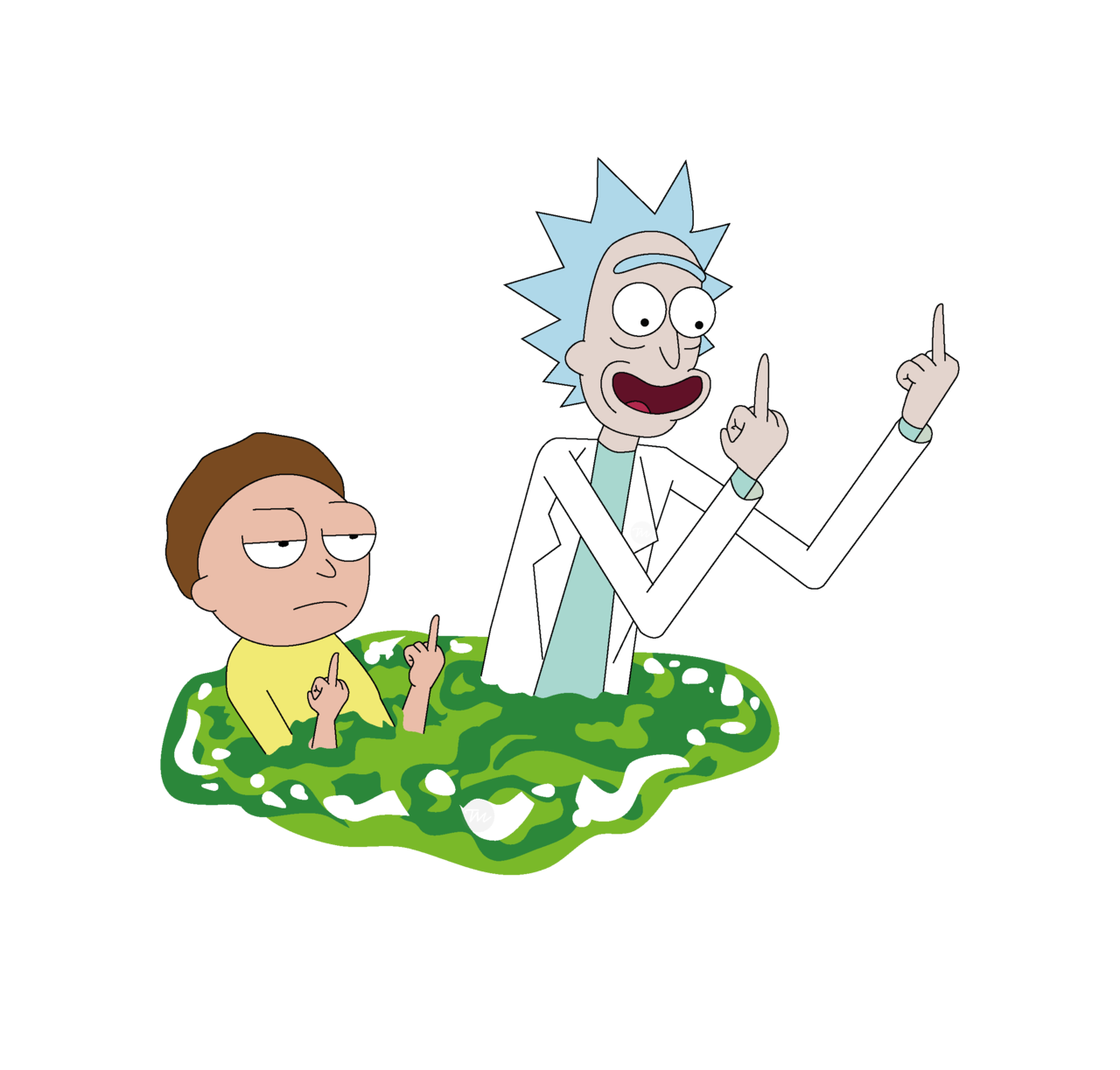 Rick And Morty Wallpaper Png Isolated Photos (pink, black, silver, olive, white)