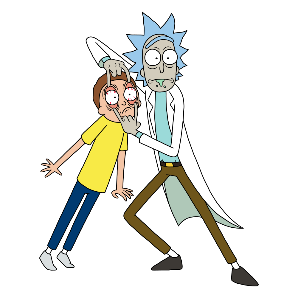 Rick And Morty Wallpaper Png Pic (gray, lavender, black, silver, white)