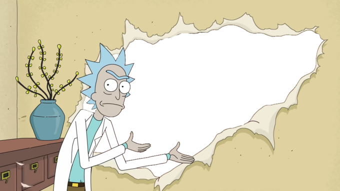 Rick And Morty Wallpaper Transparent Png (silver, black, white)