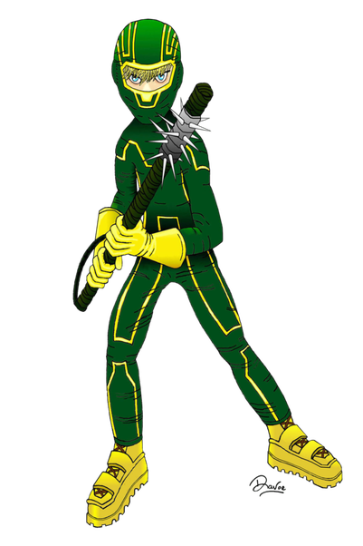 Kick Ass Png Transparent Image (green, black)