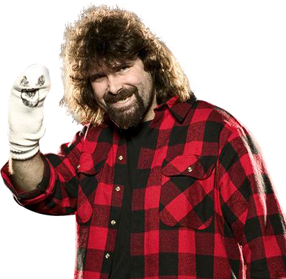 Mick Foley Transparent Background (white, black)