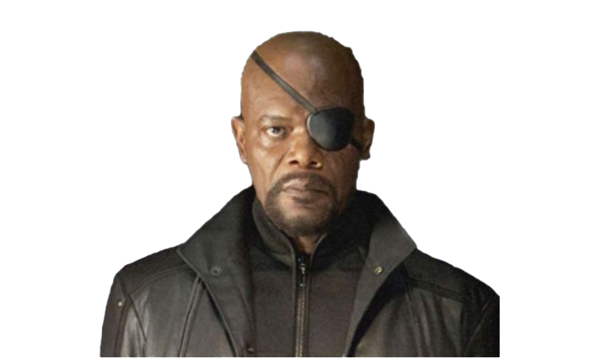 Nick Fury Transparent Background (white, indigo, black)