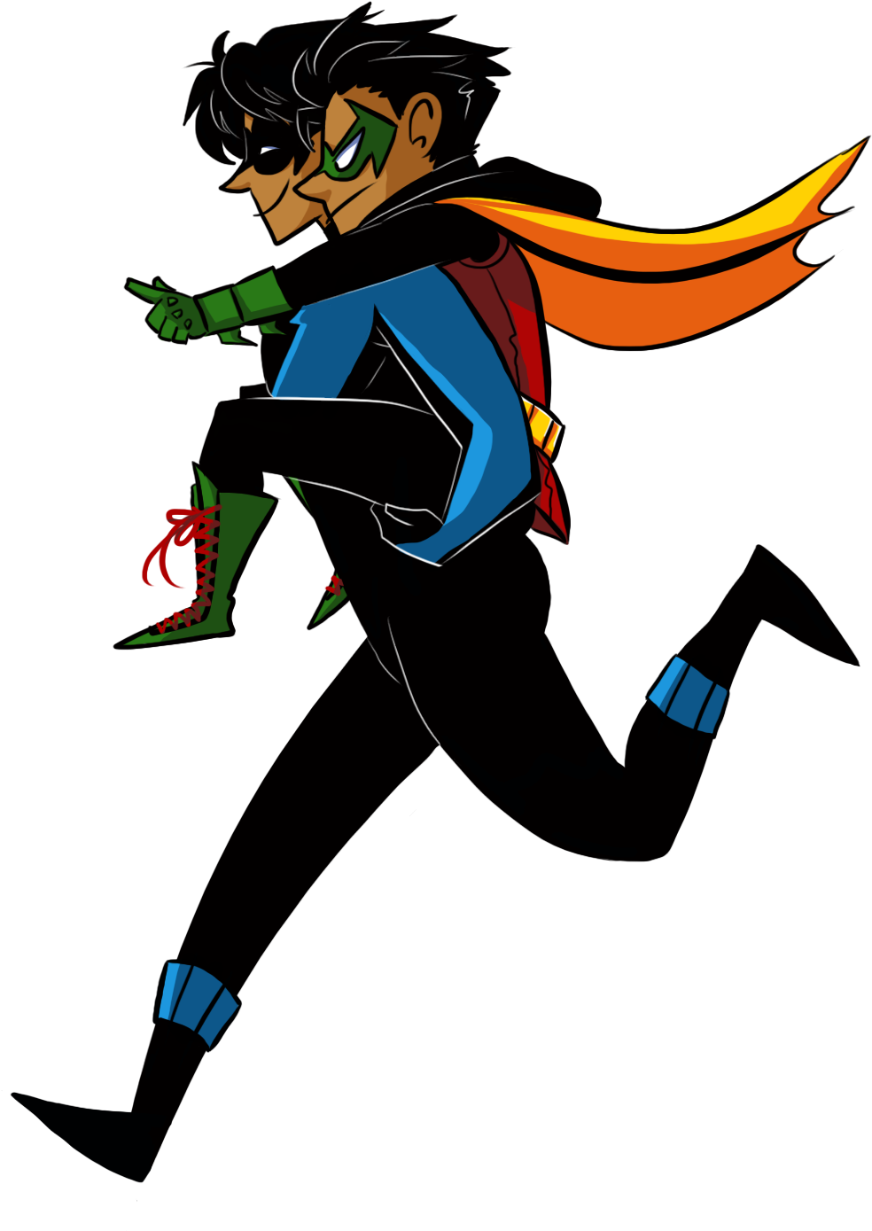 Dick Grayson Png Isolated File (chocolate, black, teal)