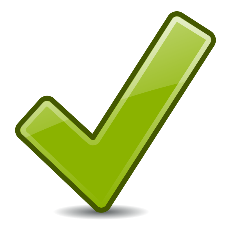 Tick Green Check Mark Png File (black, olive)