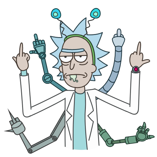 Rick And Monty Png File (gray, mint, silver, white)