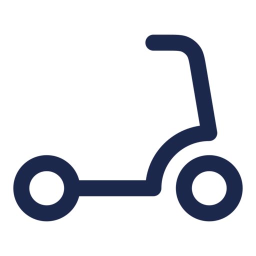 Kick Scooter Free Png Icon Download (navy, black)