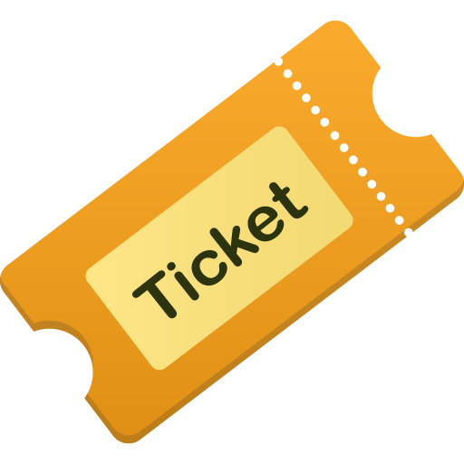 Ticket Png Image (black, orange, pink)