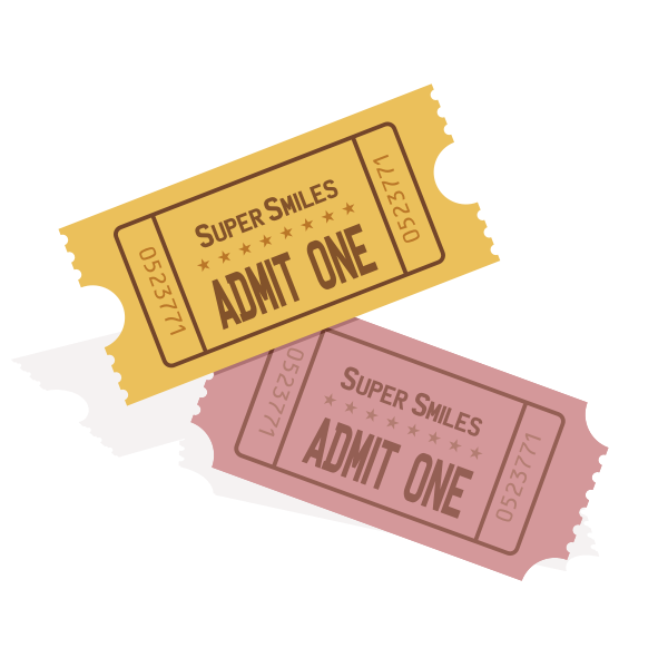 Ticket Png (black, salmon, lavender, silver)