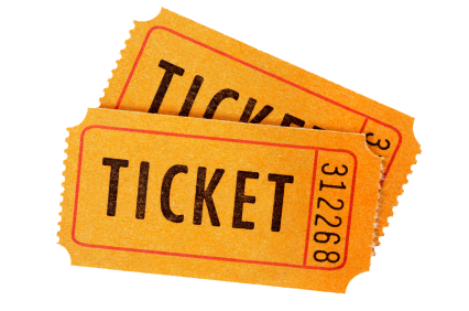 Ticket Transparent Images Png (orange, white)