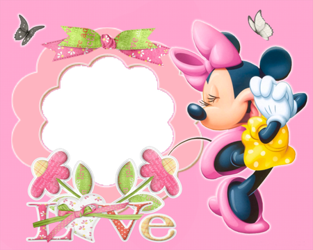 Mickey Mouse Frame Download Png Image (pink, black)