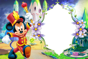 Mickey Mouse Frame Png Clipart (gray, indigo, black, teal, white)