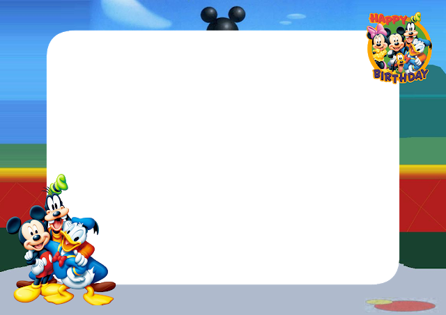 Mickey Mouse Frame Png File (maroon, silver, black, teal, green)