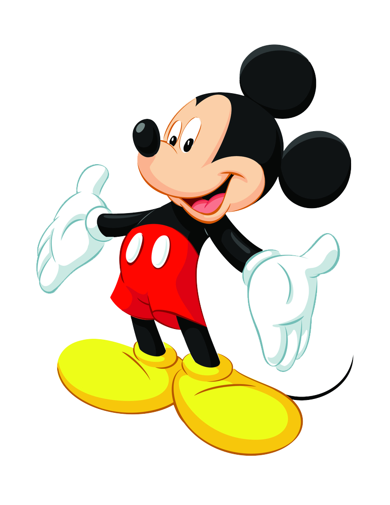 Mickey Mouse Transparent Background (red, pink, yellow, black, white)