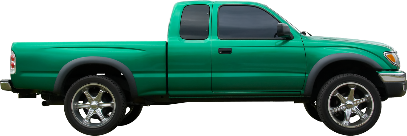 Pickup Truck Png Photo (black, green)