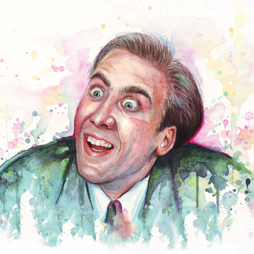 Nicolas Cage Transparent Png (silver, plum, purplish red, salmon)