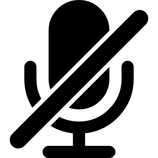 Microphone Mute Png Image (black, gray, white, silver)