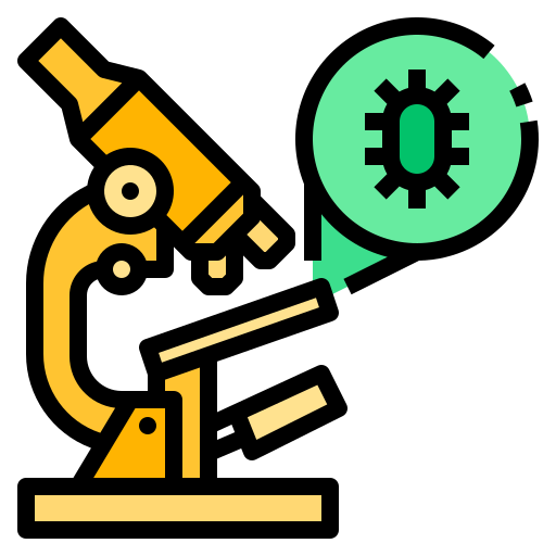 Microscope Virus Structure Research Medical Science Laboratory Icon Free Nobackground Png Icon Download (salmon, mint, black, orange, gold)