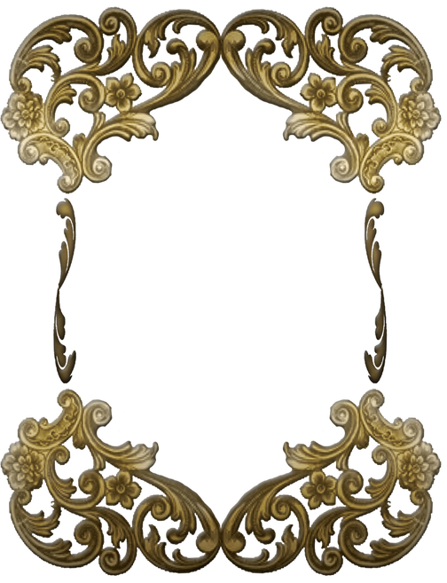 Victorian Frame Png File (black)