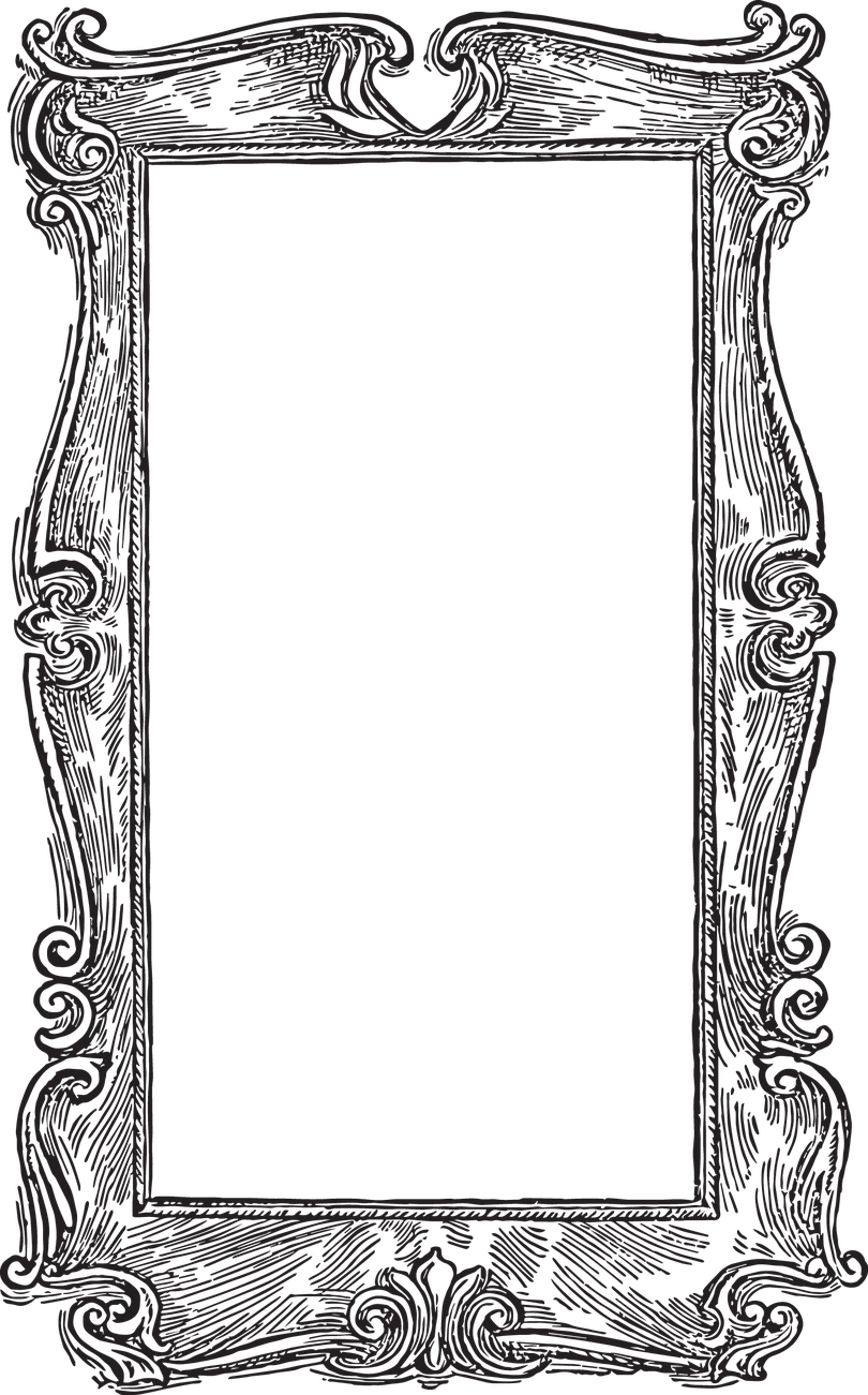 Victorian Frame Png Pic (black)