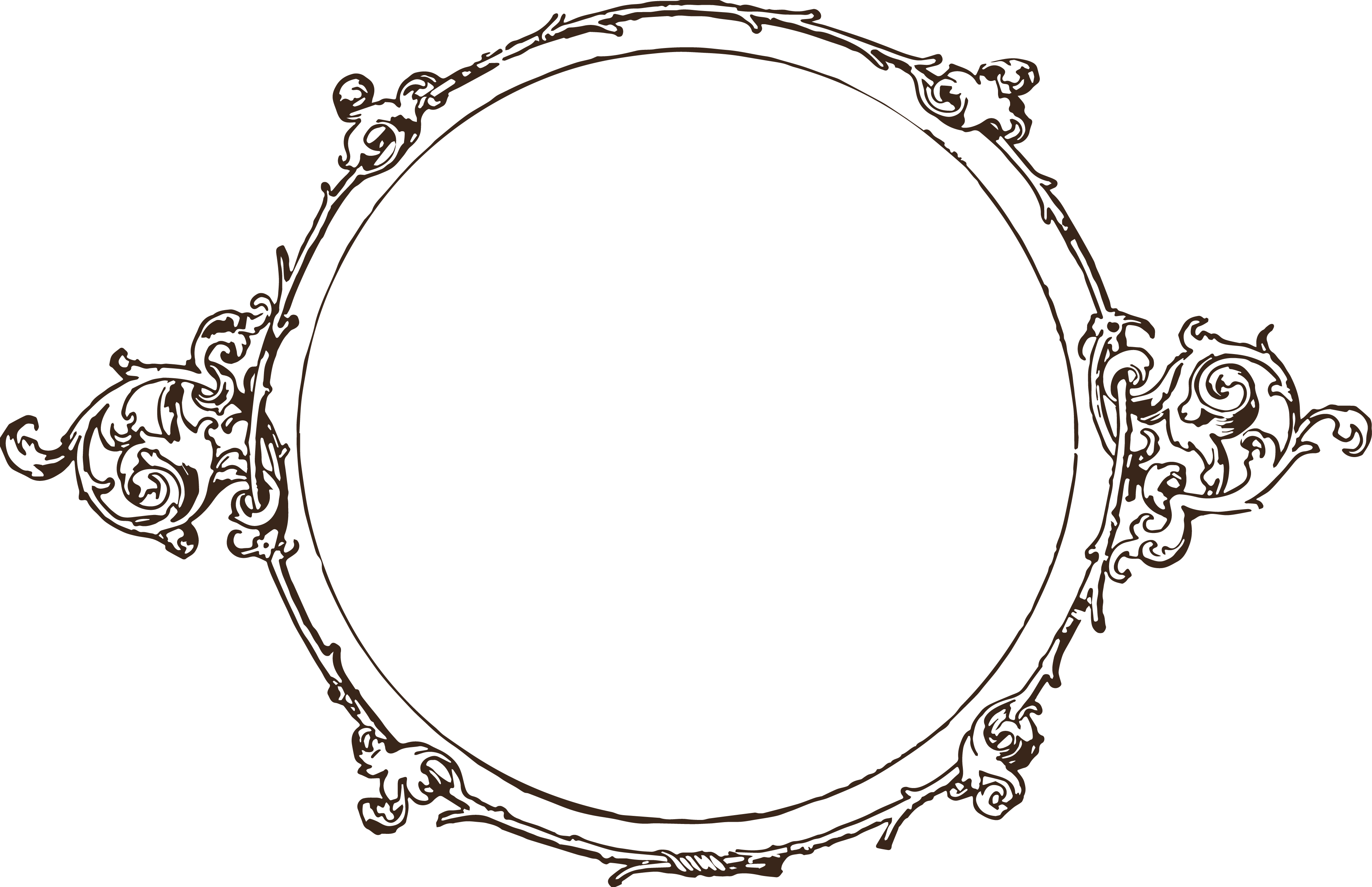 Victorian Frame Png Picture (olive, gray)