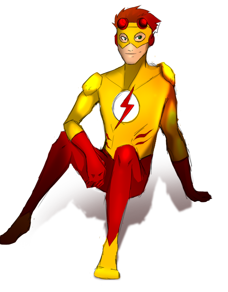 Kid Flash Png Clipart (black)