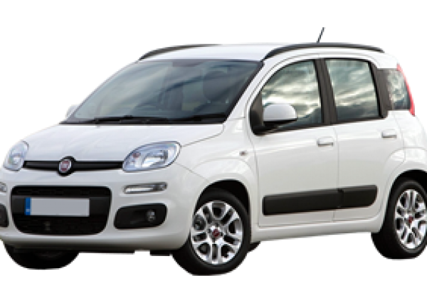 Side View White Fiat Panda Transparent Png (lavender, silver, black)