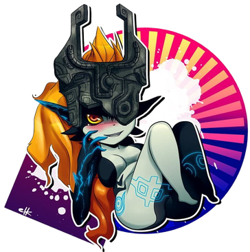 Midna Png Transparent (white, indigo, black)