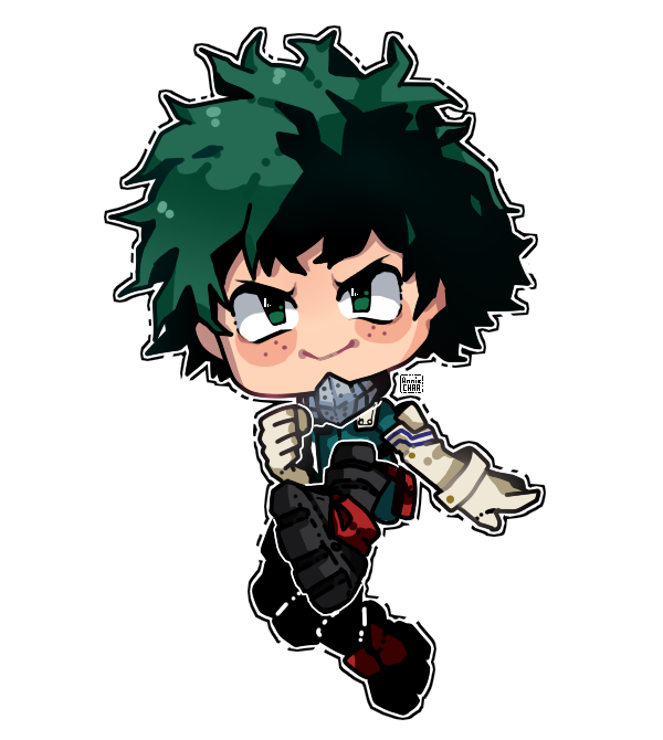 Midoriya Png Background Image (pink, black, teal)